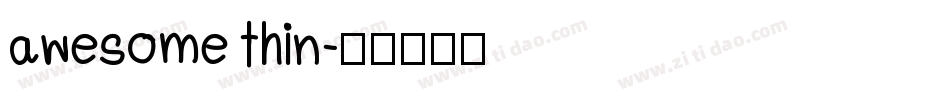 awesome thin字体转换